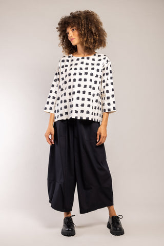 Black & White Checkerboard Lulu Top